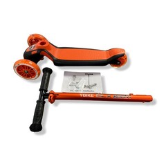 $122 YBike Red GLX Boost Kid Kick Light-Up Scooter Adjustable Steering Handle