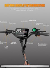 Electric Scooter for Adult 5600W Dual Motor 50MPH 60V 27AH Folding Fast Escooter