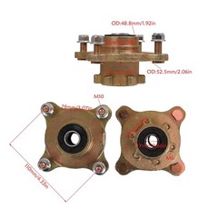 3 Stud Go Kart Wheel Hub Steering Spindles for Drift Trike ATV Quad Racing Cart