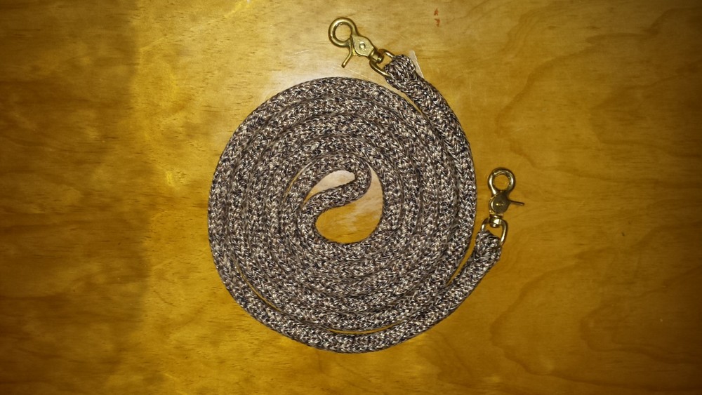 9′ YACHT ROPE BLACK/BROWN/TAN FINESSE REIN FOR PARELLI TRAINING METHOD