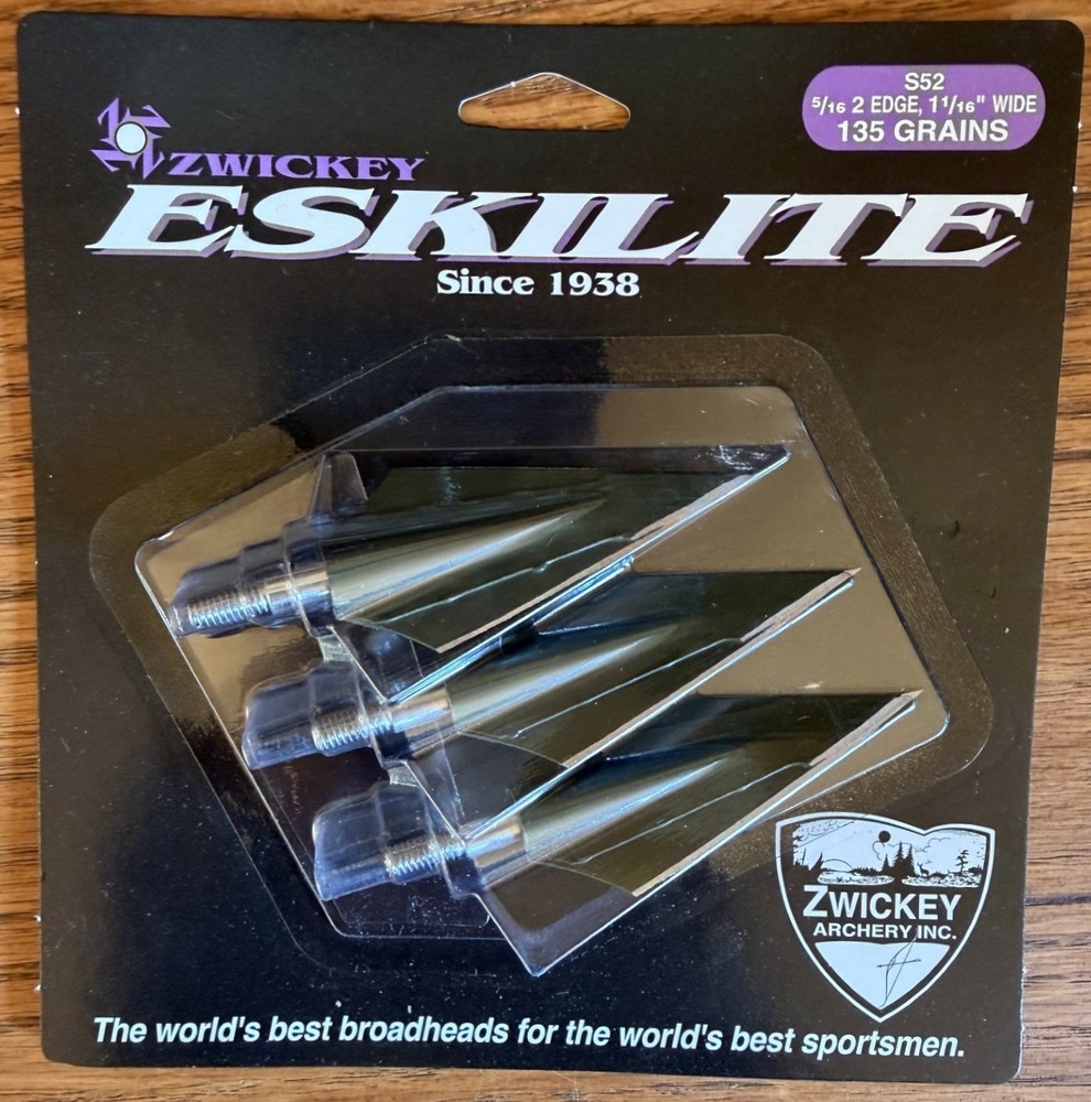 Zwickey Eskilite 2 Blade Screw In Broadheads – 3 Pk