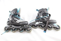 Macroblade 84W Inline Roller Skates Black/Blue Cyan US 7.5 Women UK 5.5 EU 38.5