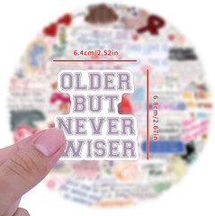 110Pcs Music Lyric Stickers for Fans Adult,Popular Singer Ablums Lyrics Stickers