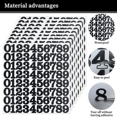 720 Numbers, 1 Inch Self Adhesive Vinyl 0-9 Number Decals Sticker for File,Paper