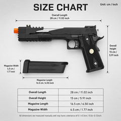 AirGrix Dragon Type B 7″ Airsoft Gas Blowback 300-330 FPS