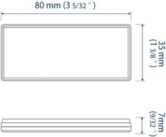 10x Amber Class A 80mm x 35mm 3.14″ x 1.4″ Rectangular Reflector 10X AMBER