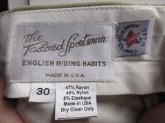 Vintage Tailored Sportsman Ladies Supreme Hunter horse riding Breeches Side Zip