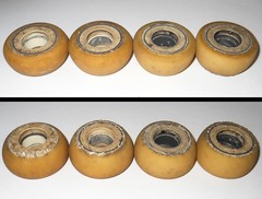 1990s Hyper Skate Wheels (x4) used aggressive inline rollerblade Oxygen AR 1.0