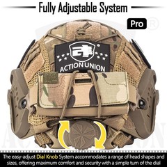 ACTIONUNION Airsoft Helmet Pro Set PJ Type Tactical One Size, Tan