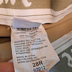 Devon Aire Ribbed Leather Equestrian Riding Breeches Pants Women Size 28 Beige