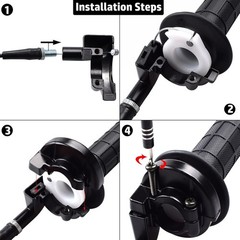 Twist Throttle Grip and Cable Set for 50cc-125cc Gas Mini Dirt Bikes