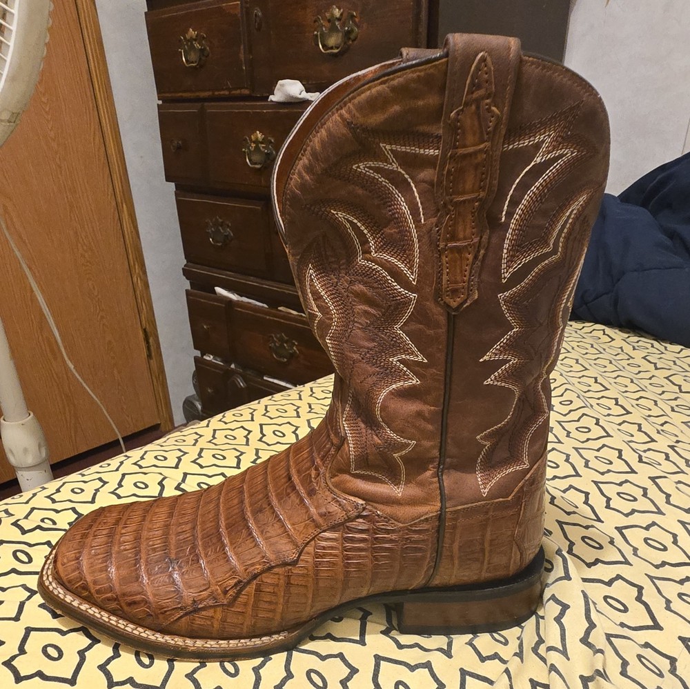 Dan Post Men’s Cowboy Boots Genuine Caimen US 11 D !ONLY WORN 1 TIME!