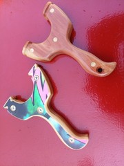 Cedar/ oak slingshot & cedar/ skateboard wood sling shot 90mm