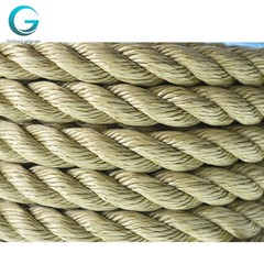 3/4 Inch × 50 Feet Manila Rope 3 Strand Twisted PP Wear Resistant Rope