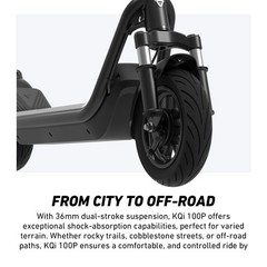 NIU KQi 100P Electric Kick Scooter 17.4 mph | 18 miles Range – NIU 100P in Gray