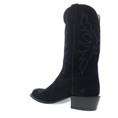 Tony Lama Plano 12″ Suede Round Toe Mens Black Wide Cowboy Western Boots
