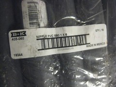 10 yes 10 Pipe Fitting, PVC Nipple, Schedule 80, 1″ x 6-In. -405-060