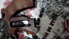 USED ASG 8 Inch Dan Wesson 6MM AIRSOFT revolver with power mod and accessories