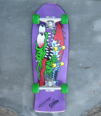 Santa Cruz Keith Meek Slasher Retro Reissue Purple Skateboard Complete Deck READ