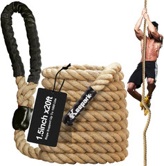 Climbing Rope Gym Exercise Ropes – 1.5 Inch Diameter 10FT 15FT 20FT 25FT 30FT 35