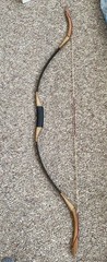 Traditional Mongolian Horse Wood Bow – 53″ Handmade Recurve Bow Black