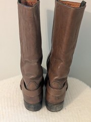 VTG 70S ACME DINGO 13″ HARNESS COWBOY BOOTS SQUARE TOE USA MADE 10.5 D BROWN