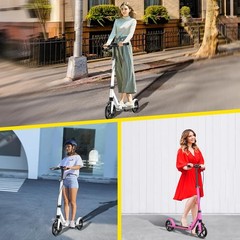 Kick Scooter for Ages 6+ Kids, Teens & Adults Foldable, NonSlip PU Wheels, 4…