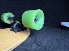 Eggboards Bamboo Mini Cruiser Skateboard Green Wheels Short Deck, wheels frozen