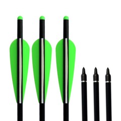 12Pcs Aluminum Crossbow Bolts 22» Target Hunting Practice Arrows for Outdoor
