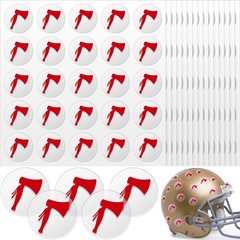 Jecery 200 Pcs 8 Sheets Football Helmet Stickers Hatchet Decals Red on Clear