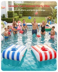 Inflatable Floating Cornhole Boards with 8 Water Bags, 3x2ft Corn Hole Games …