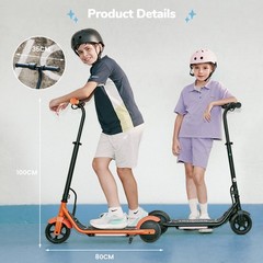 Electric Scooter Kids Ages 6-12 3 Speeds 150W Dual Brake E-Scooter Adjustable