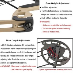 Compound Bow Fishing Set 30-55lbs Bowfishing Reel Archery Shooting Hunting RH LH