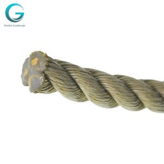 3/4 Inch × 50 Feet Manila Rope 3 Strand Twisted PP Wear Resistant Rope