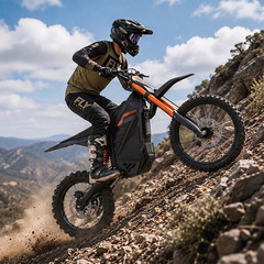 Electric Dirt Bike 3500W Peak Electric Motorcycle 48V 23.4AH E-MoutainBike 40MPH