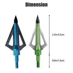 12pcs Hunting Broadheads 100 Grain 3 Blade Broad Arrow Heads Arrows Screw Tips