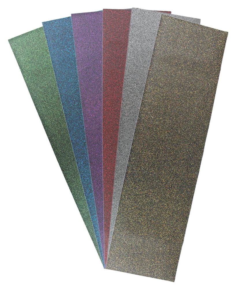10″ x 48″ Sheet of Black Diamond Sparkling Glitter Longboard Skateboard Grip Tap