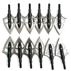 6/12pcs Hunting Broadheads Blade Arrowheads 100gr Crossbow Bow Archery Arrow Tip
