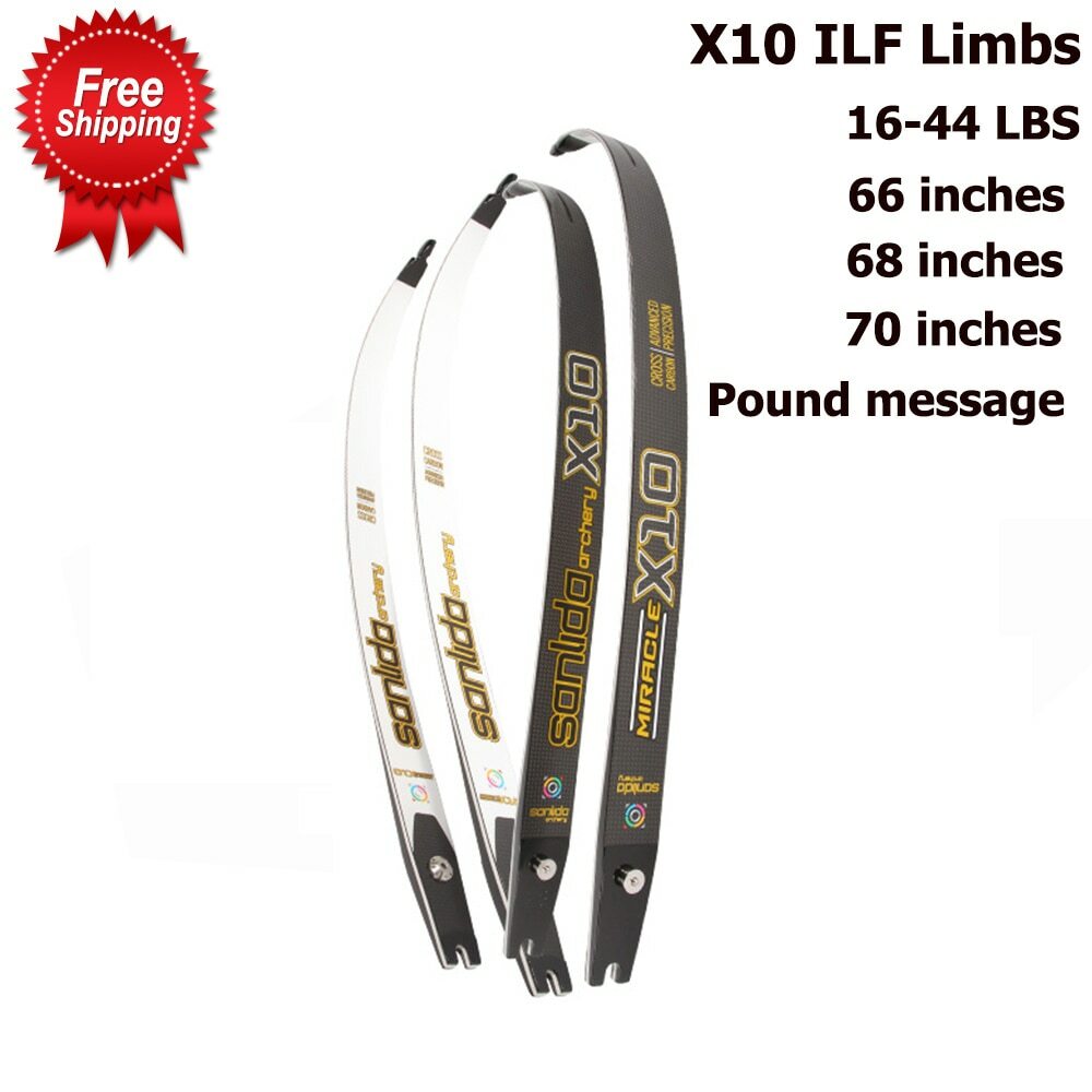 66/68/70″Archery X10 ILF Limbs Carbon Fiber Graphite Recurve Bow Limbs Shooting