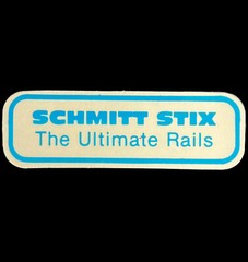 Vtg 1980’s Schmitt Stix Skateboards The Ultimate Rails Sticker In Blue