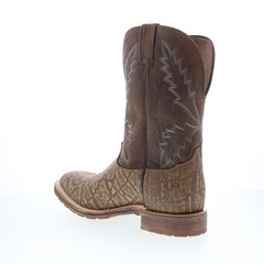 Tony Lama Bowie 11″ Square Toe Made In USA Mens Brown Wide Western Boots 11
