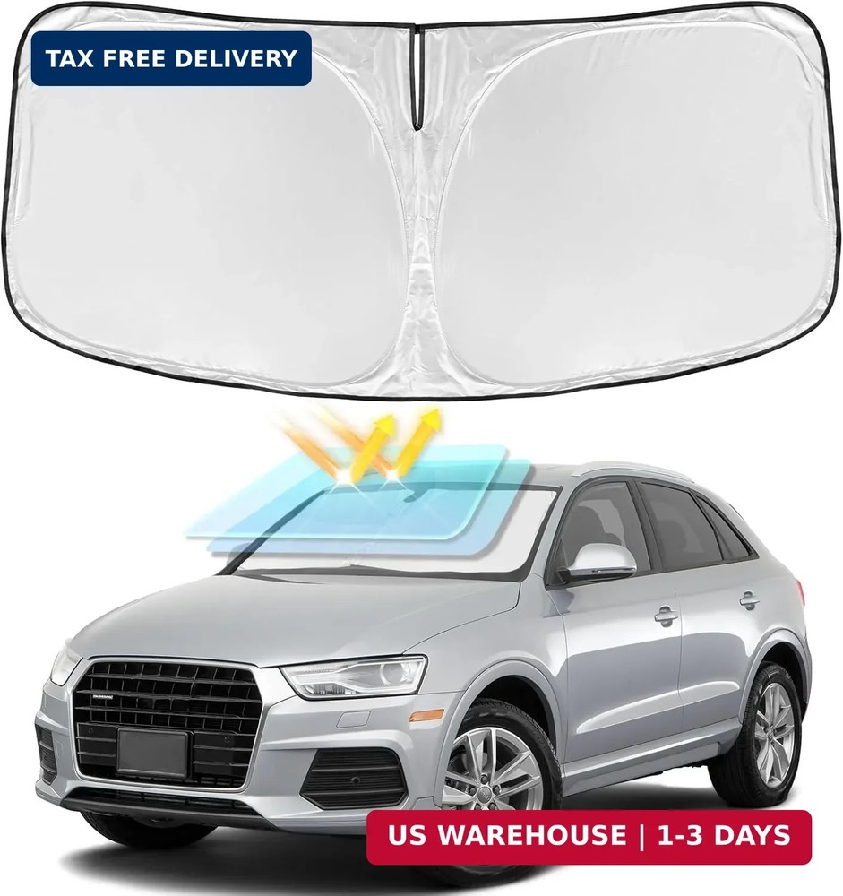 for Audi Q3 2013-2018 Windshield Sun Shade – 4 Layers Car Sunshades for Front Wi
