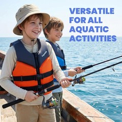 Gogokids Youth Swim Vest for Kids Teens Boys Girls 50-90 lbs & 75-125 lbs, Soft