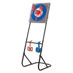 Axe Throwing Game Plastic Bristle Target with 8 Throwing Axes Set Steel Frame