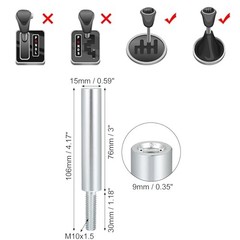3″ Aluminum Alloy Shift Knob Extender Shift Knob Extension