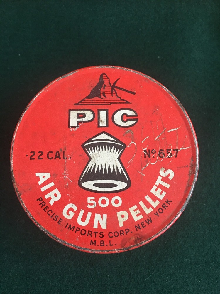 Vintage PIC Air Gun Pellet Tin NO. #657 .22 CAL – Made In Great Britain – Used