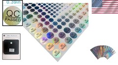 Quality Control Labels – 1080 Reflective Silver QC Passed Stickers, 0.39 Inch