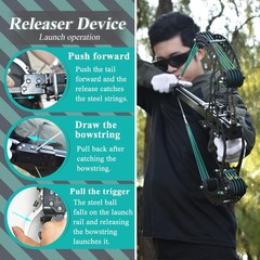Ball Bearing Bow, Compound Bow Set That Shoots Steel Balls, Right Handed Hunt…