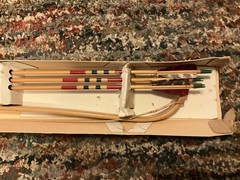 J. C. Higgins Sears Roebuck Co. Wooden Longbow 60″ w/ Original Box And Contents