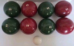 Vintage SportCraft Heritage Bocce Ball Set in Wooden Box